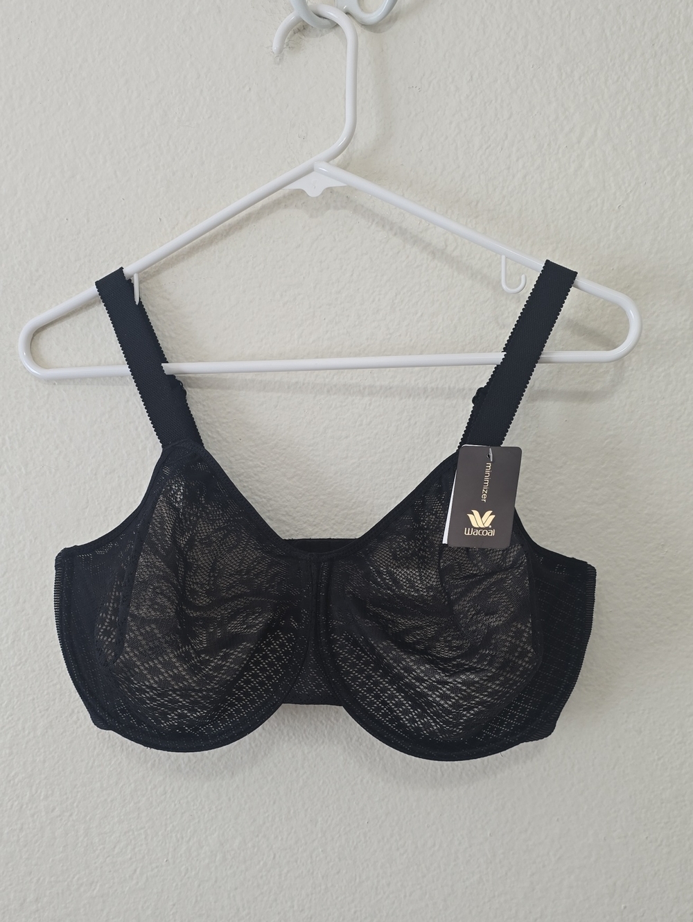 Wacoal Black Lace Full-Coverage Underwire Bra